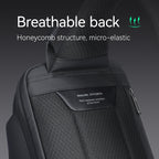 MarkRyden black crossbody bag with breathable honeycomb back panel