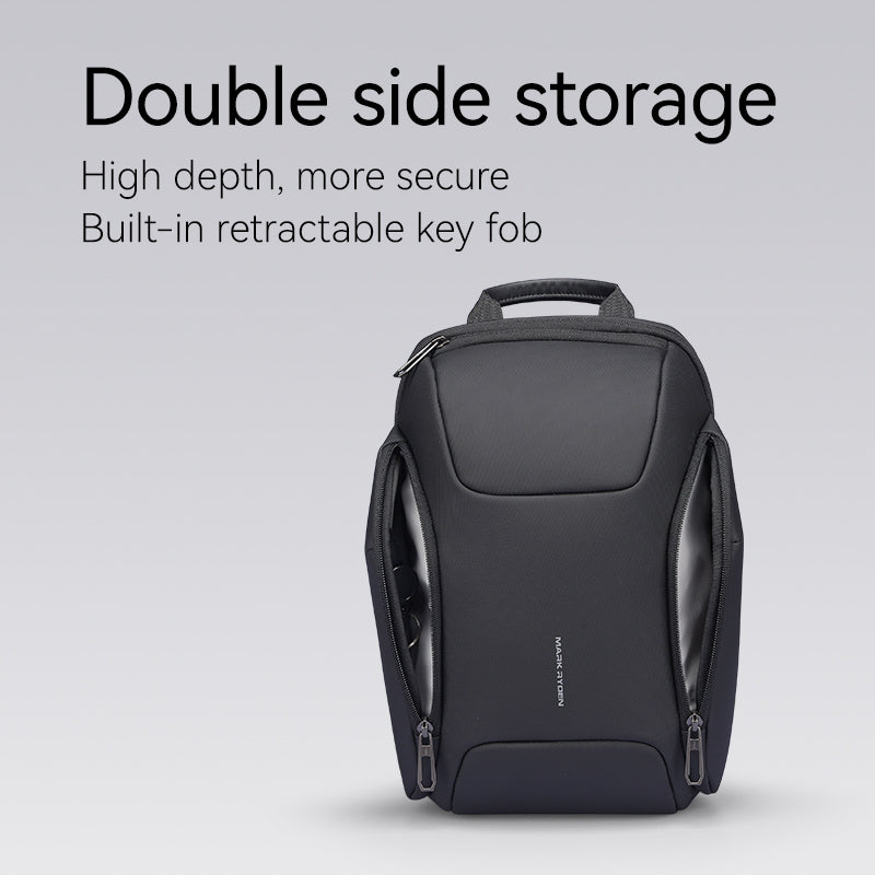 Mark Ryden Global black crossbody bag with double side storage & key fob