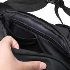 Mark Ryden anti-theft travel bag interior with multiple zip compartments