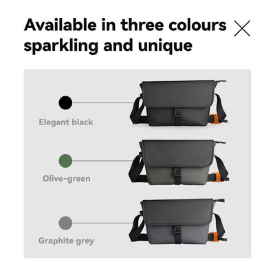 MarkRyden Global business casual crossbody bag in elegant black, olive-green, graphite grey