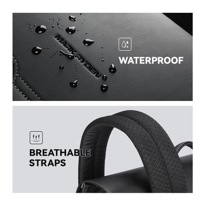 Mark Ryden black Oxford waterproof backpack with breathable straps