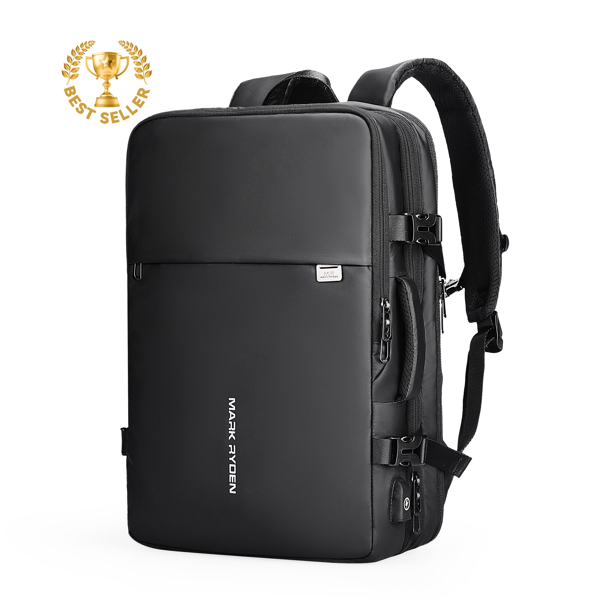 Mark Ryden black multi-compartment minimal backpack best seller