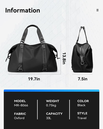 Carry MR8066: The Ultimate 33L Duffel Bag for Business & Travel