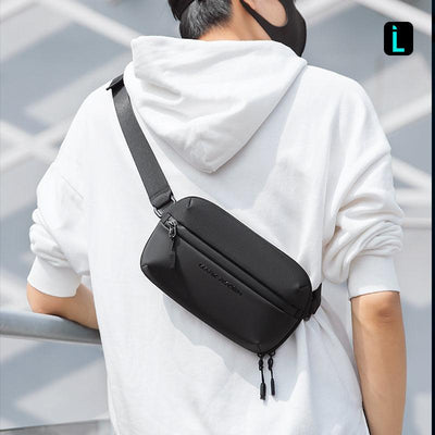 Mark Ryden Global black waterproof crossbody bag with multiple compartments