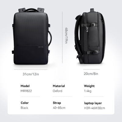 Super MR9822: Business Trips Travel College Three-layer Main Pocket Backpack 40L | Mark Ryden Gray / Expandable Super MR9822: Business Trips Travel College Three-layer Main Pocket Backpack 40L | Mark Ryden Gray / Expandable