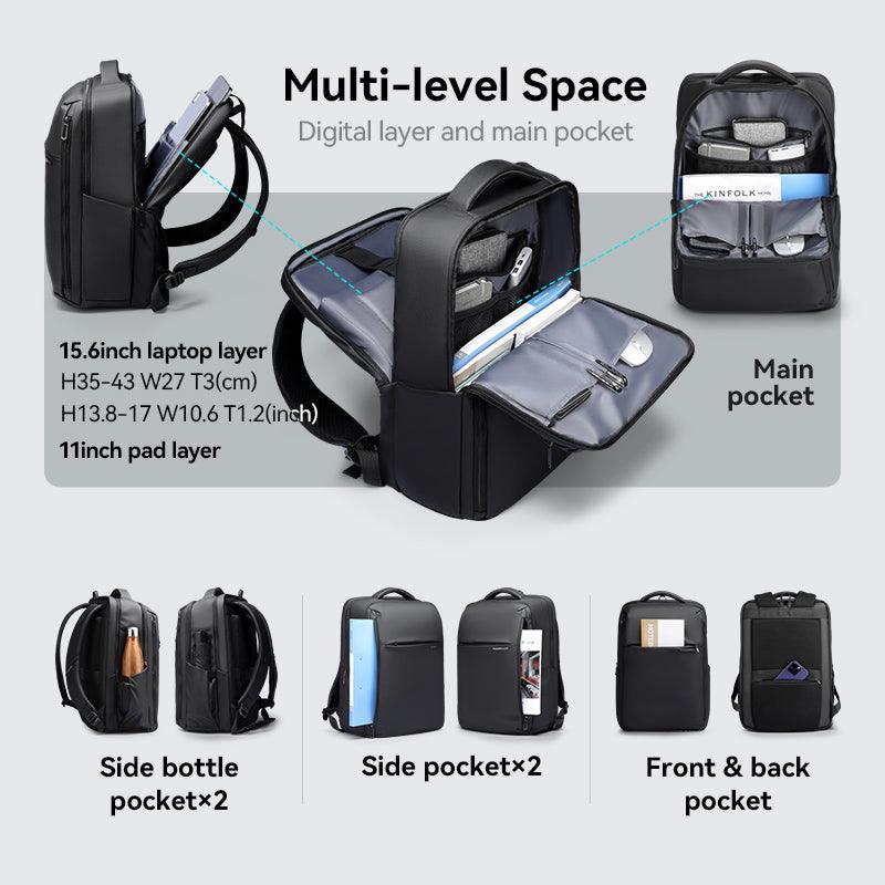 MarkRyden Global VenturePro 23L anti-theft business travel backpack with multi-level storage