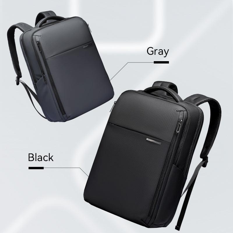 VenturePro 23L large capacity business travel backpacks in gray and black, featuring sleek designs with multiple compartments for organized storage.
