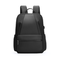 Black water-repellent backpack with organized compartments by Mark Ryden Global