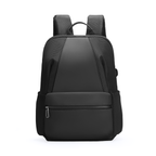 Black water-repellent backpack with organized compartments by Mark Ryden Global