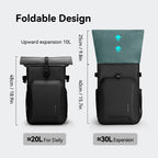 MarkRyden Global anti-theft foldable camera backpack - 20L to 30L expansion