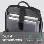 MARK RYDEN Global Voyager Pro commuter backpack - digital compartment with laptop pad layers 10.616.5in & 9.46in