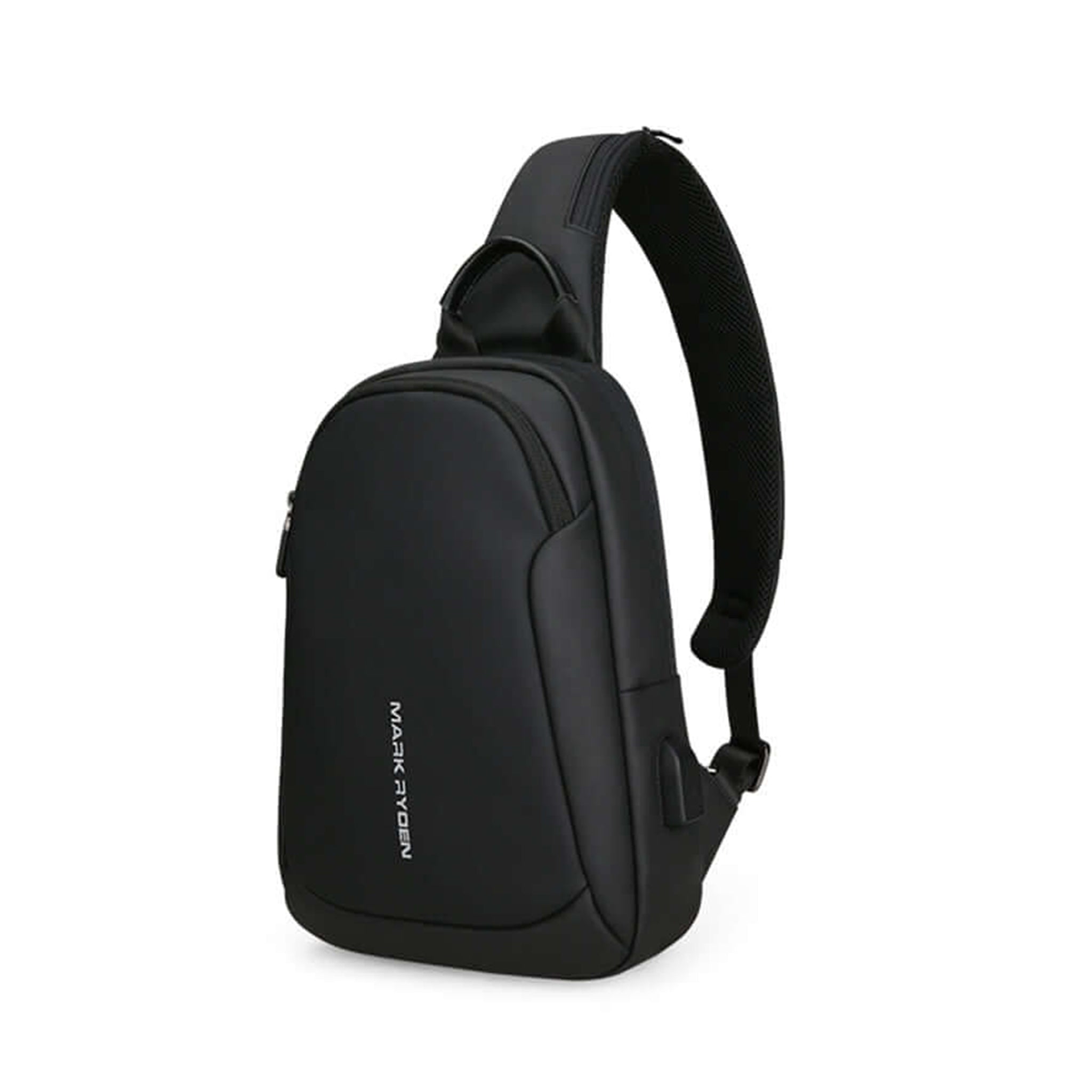 MarkRyden black mini city sling bag, ergonomic compact design