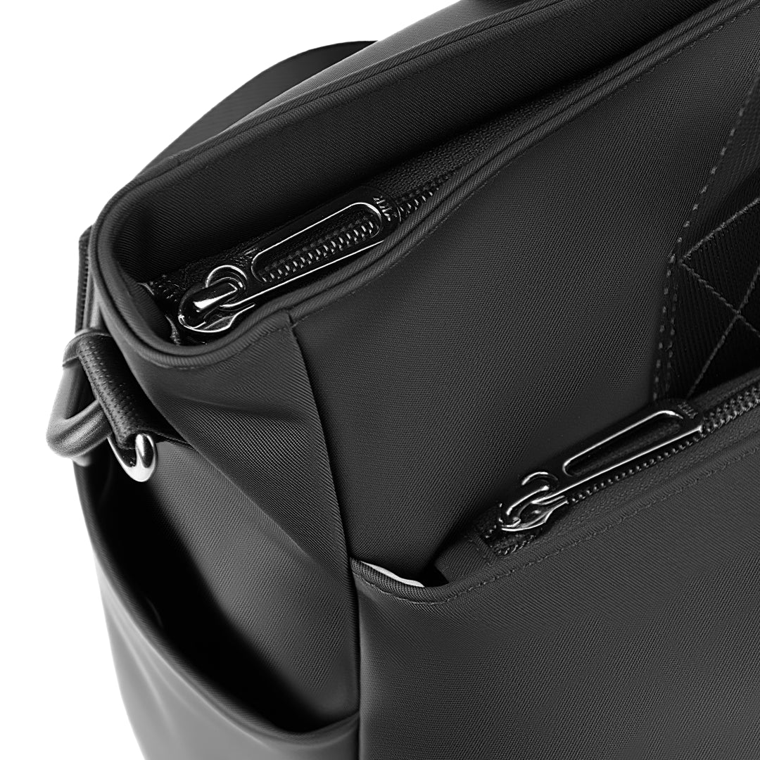CarryDuo: Laptop Tote Bag with Side Pockets & Adjustable Shoulder Strap