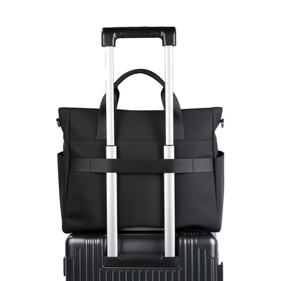 CarryDuo: Laptop Tote Bag with Side Pockets & Adjustable Shoulder Strap