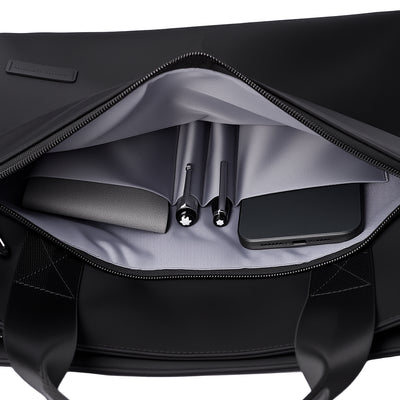 CarryDuo: Laptop Tote Bag with Side Pockets & Adjustable Shoulder Strap