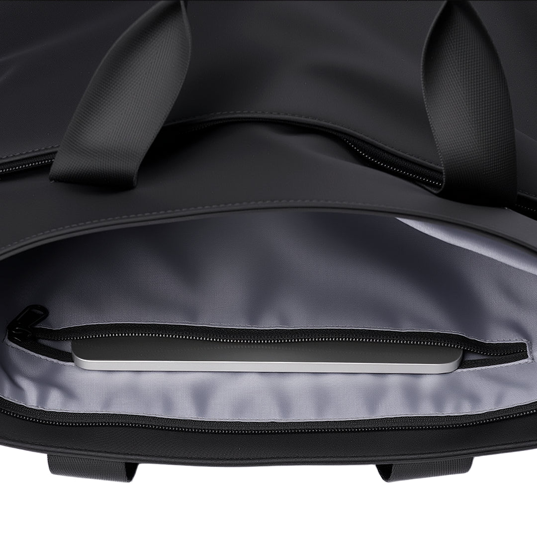 CarryDuo: Laptop Tote Bag with Side Pockets & Adjustable Shoulder Strap
