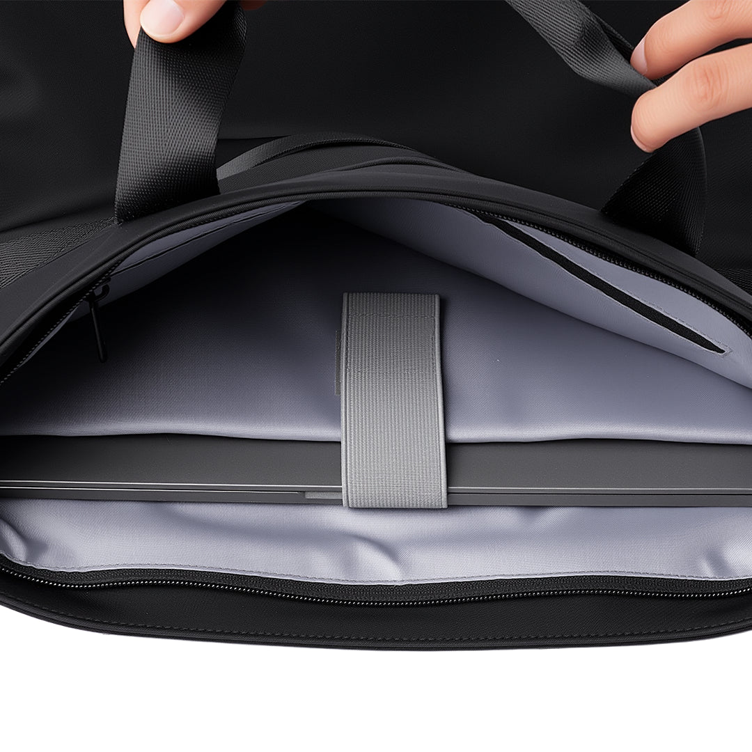 CarryDuo: Laptop Tote Bag with Side Pockets & Adjustable Shoulder Strap