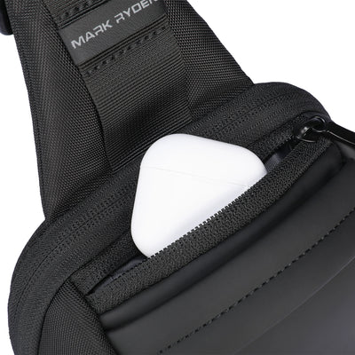 ChargeSling: RFID-Safe Chest Bag with USB Charging Port For Commute
