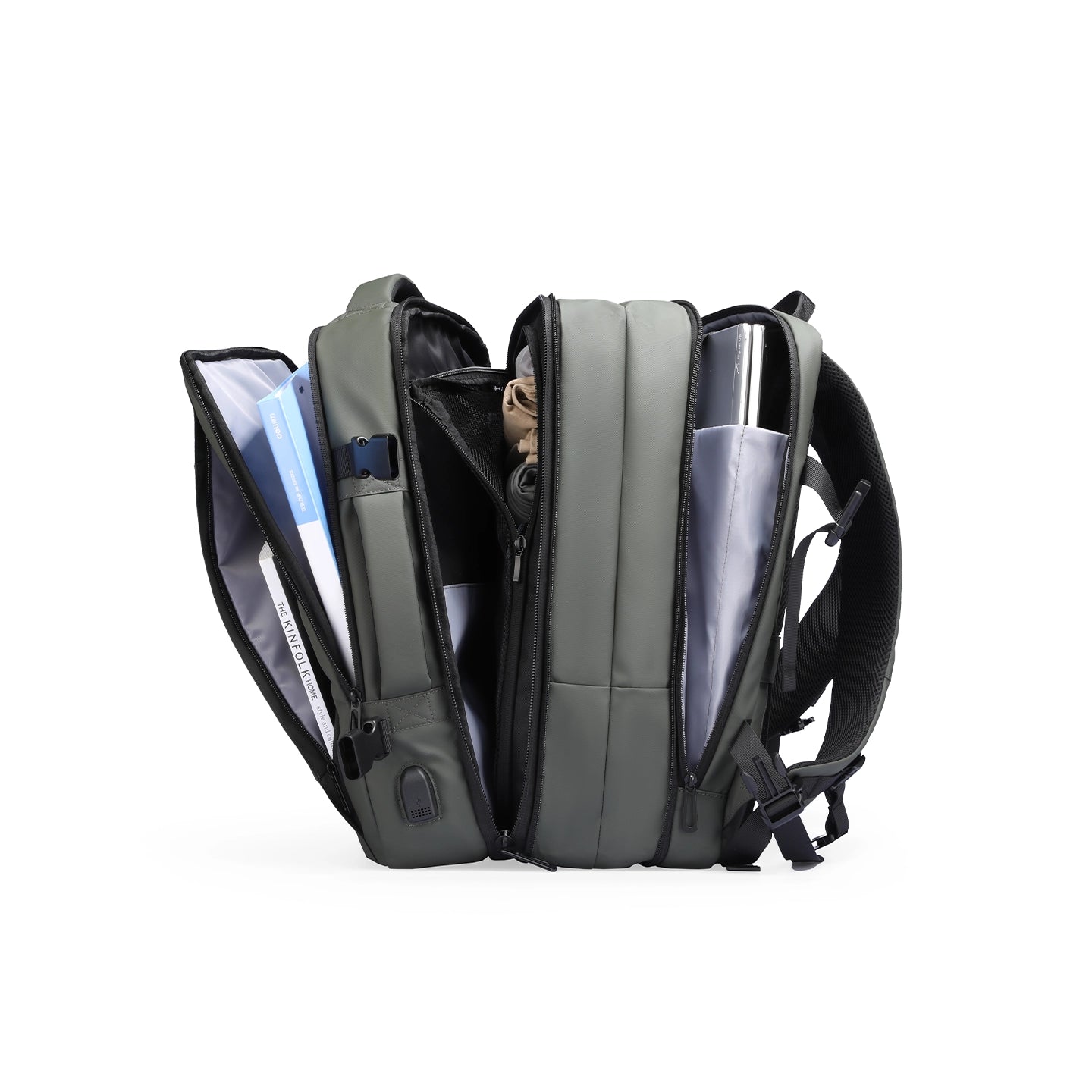 Expandos: Versatile Expandable Laptop Backpack For All-day Traveling