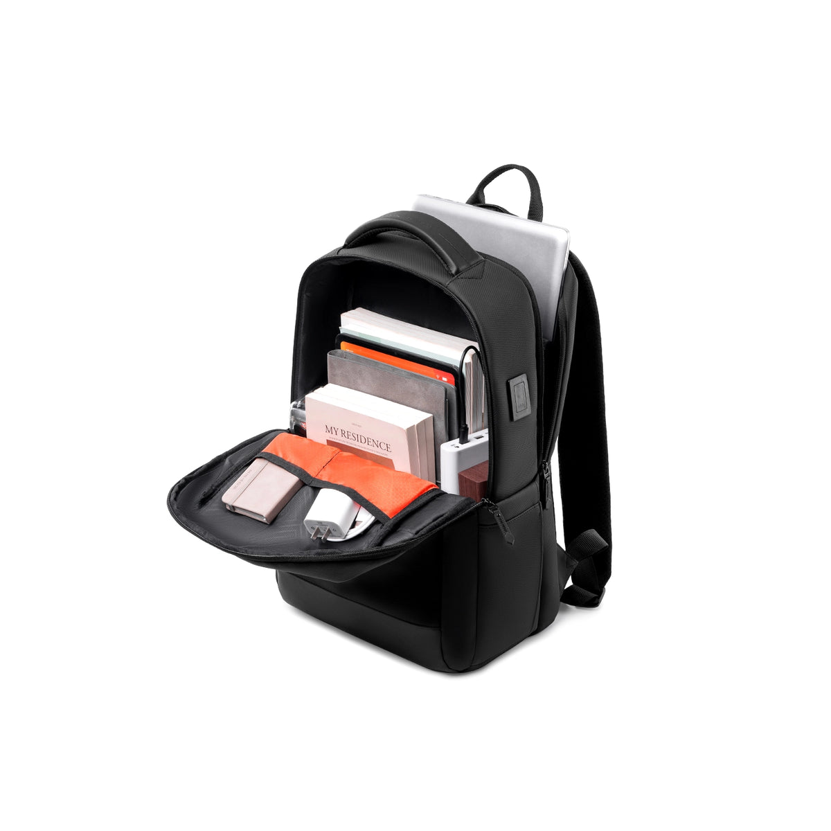 VaultCharge: 18.5L Business Laptop Backpack with EVA Diamond Bumper for Professionals