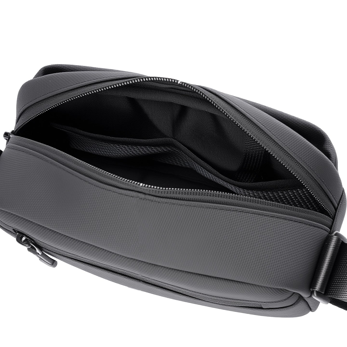 ExecSlim: Slim Business Crossbody Bag with 3 Compartments and Key Hook