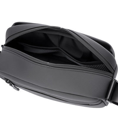 ExecSlim: Slim Business Crossbody Bag with 3 Compartments and Key Hook