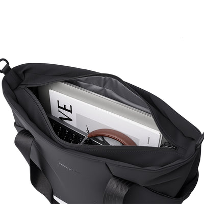 ToteShift: 16L Water-Resistant Laptop Tote Bag with Detachable Crossbody Strap