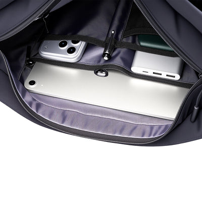 ToteShift: 16L Water-Resistant Laptop Tote Bag with Detachable Crossbody Strap