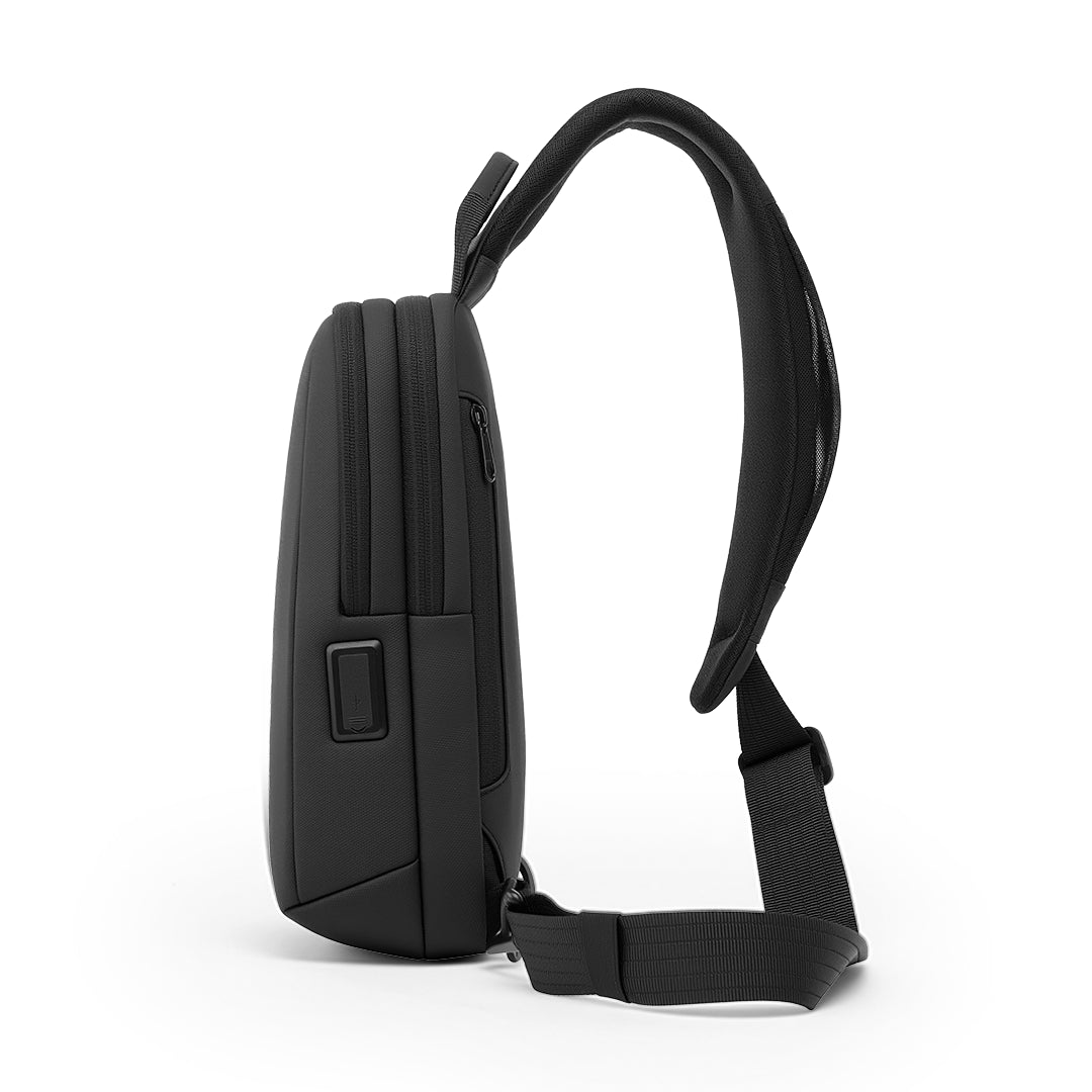 TechPouch: Crossbody Chest Bag with USB Port & iPad Mini Compatible
