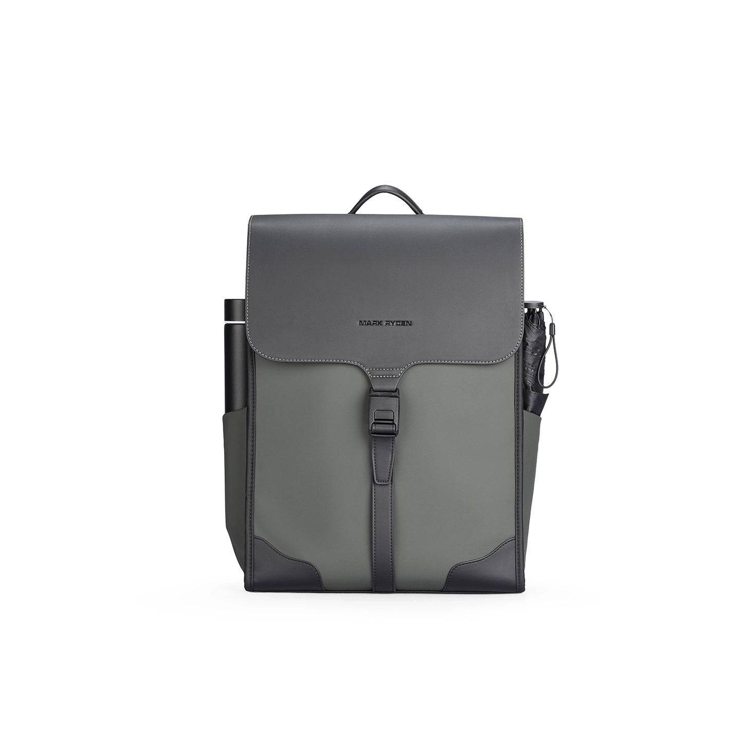 MUKE I: School Style Classic Business Work Black Oxford Backpack