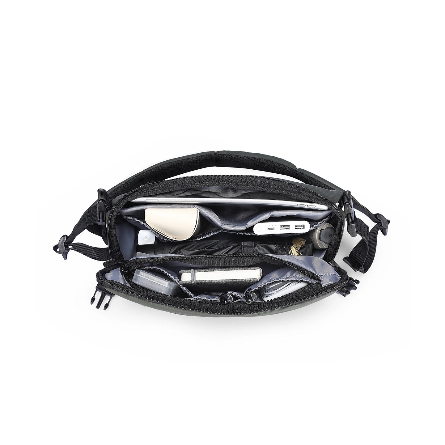 Harvey: Leather Waterproof Multifunction Messenger Bag