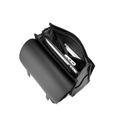 MUKE III: School Style Classic Business Work Black Oxford Backpack