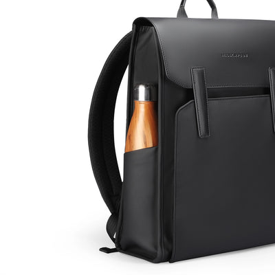 MUKE III: School Style Classic Business Work Black Oxford Backpack