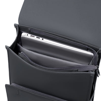 MUKE III: School Style Classic Business Work Black Oxford Backpack