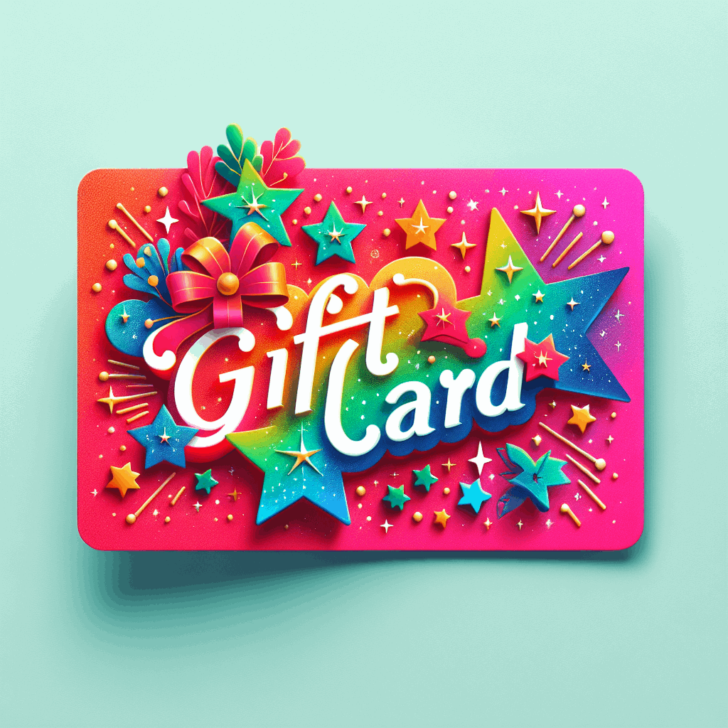 MARKRYDEN Global colorful gift card with stars, bow & festive design
