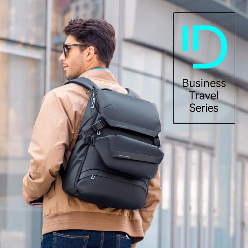 Mark Ryden Global's Almighty multi-functional two-in-one backpack - black design for business travelers (Or slightly longer if needed: "Mark Ryden Global's Almighty multi-functional two-in-one backpack - sleek black design for business travel")