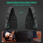 Mark Ryden Global Mini Julius lightweight black crossbody bag with adjustable strap