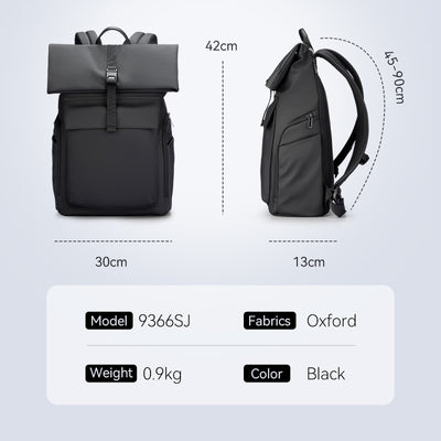 Mark Ryden Global Anti-Theft Black Oxford Backpack Model 9366SJ Daily Commute