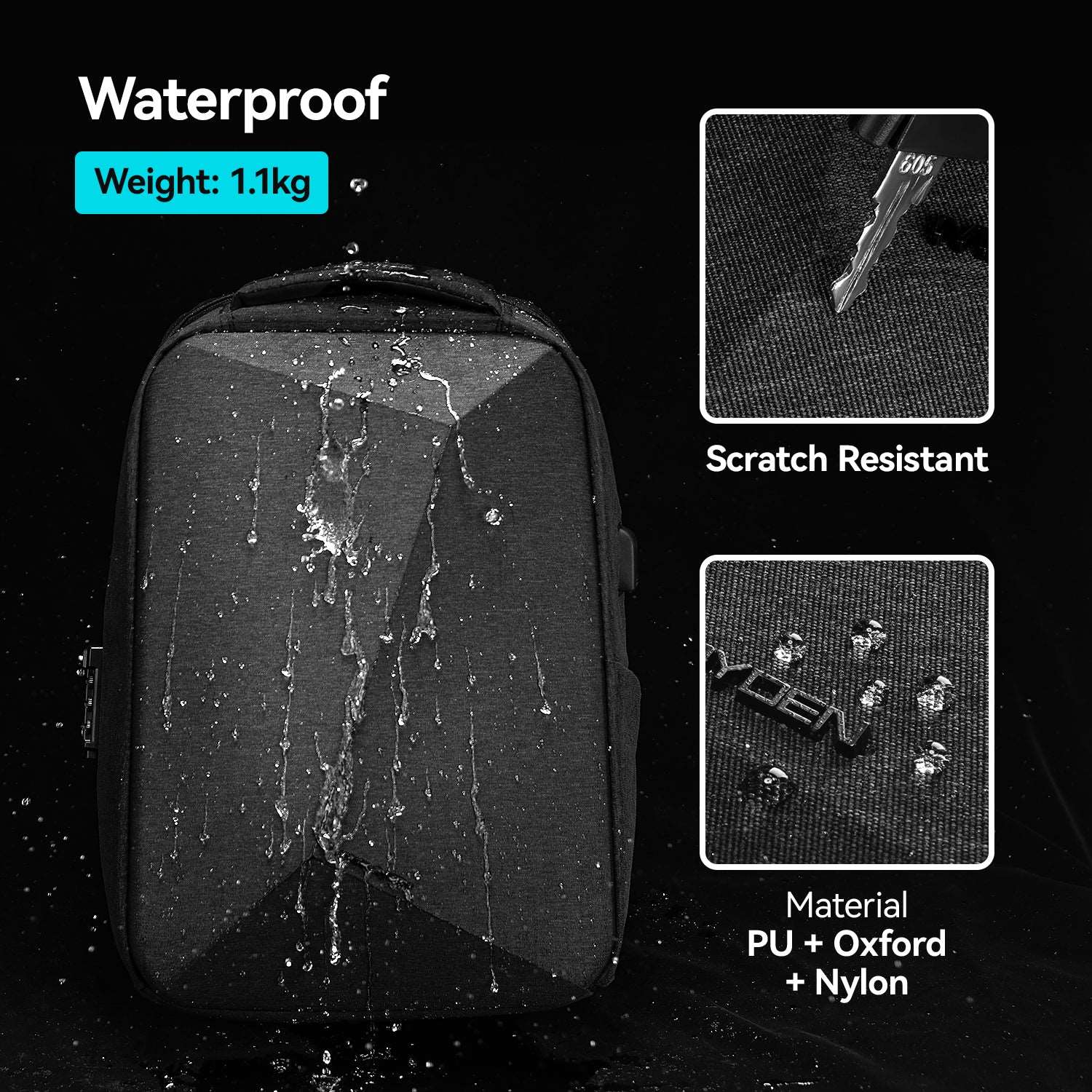 MarkRyden Global waterproof anti-scratch multifunctional laptop backpack