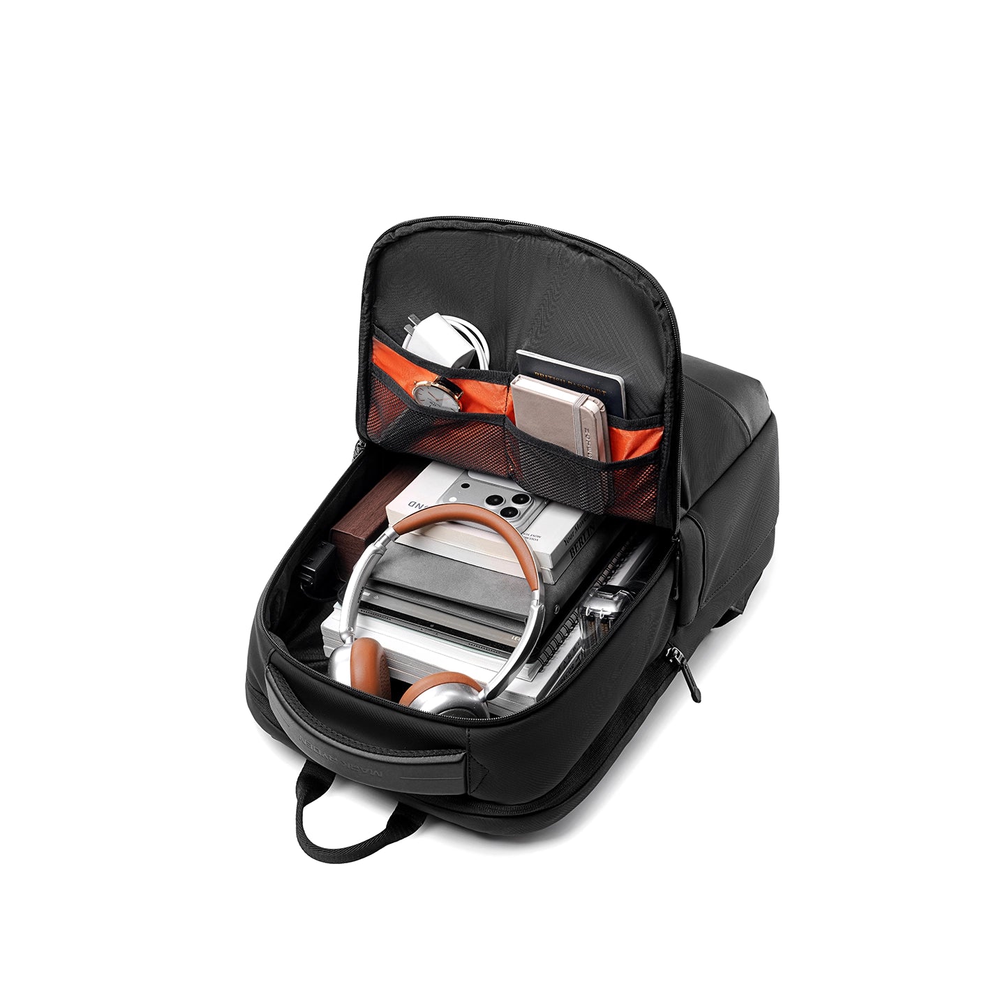 VaultPro: Business Backpack with EVA Diamond Protection & USB Charging