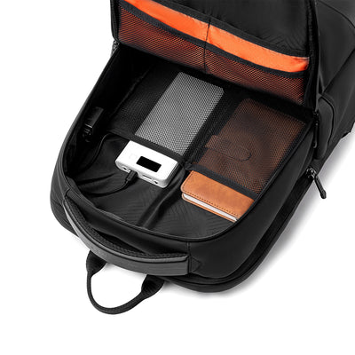 VaultPro: Business Backpack with EVA Diamond Protection & USB Charging