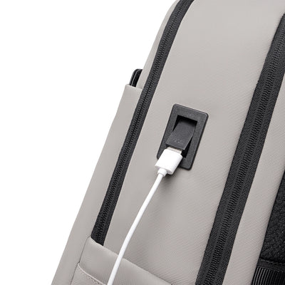 VaultPro: Business Backpack with EVA Diamond Protection & USB Charging
