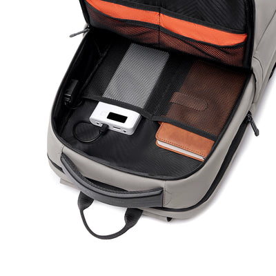 VaultPro: Business Backpack with EVA Diamond Protection & USB Charging