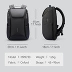 MARK RYDEN waterproof backpack with built-in USB, Oxford fabric, model MR9730, 17.7x11.4x7.1 inches