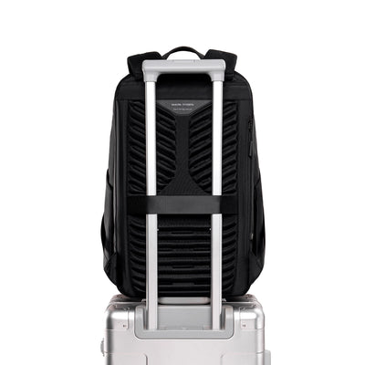 Mark Ryden Globalist black expandable travel backpack with luggage strap