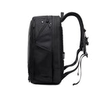 Globalist: Expandable 3-in-1 Tech Travel Backpack with 180° Clamshell Opening & Luggage Strap