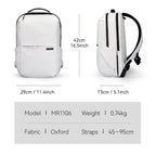 Mark Ryden Global's Summer Mist ultra-light white backpack with black accents, 16.5 inch