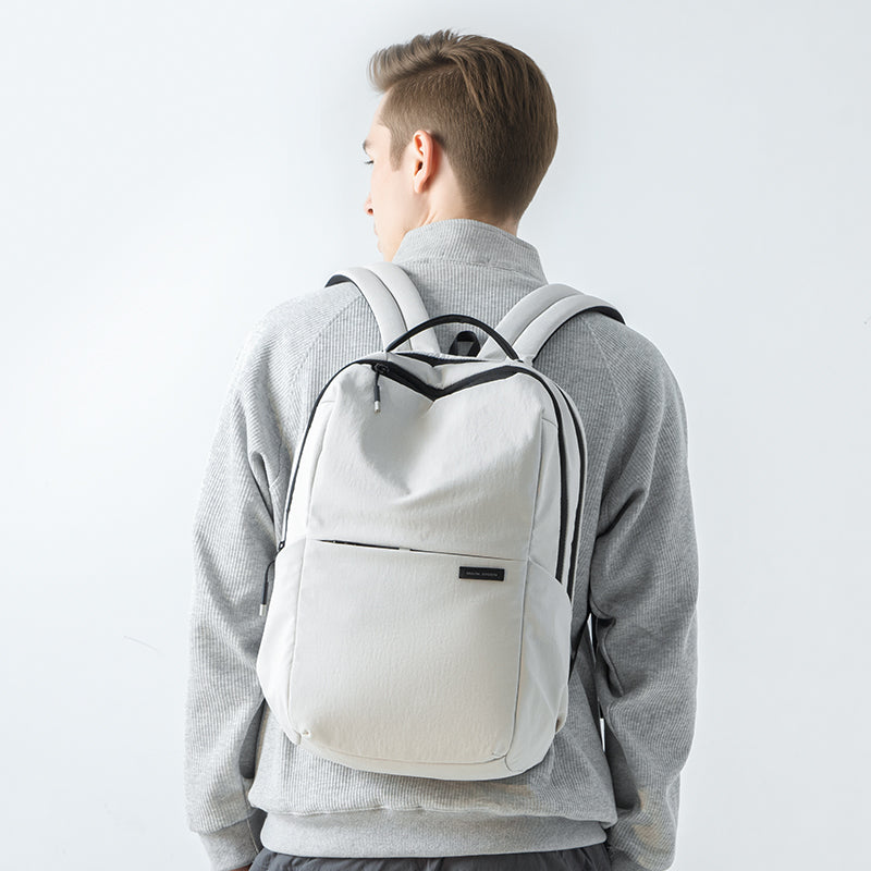 MarkRyden Global ultra-light cool backpack on model, summer mist design