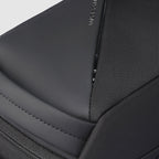 MARKRYDEN ChargeSling Black crossbody bag stitching details.