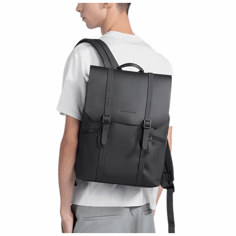 MarkRydenGlobalMUKEIIblackOxfordbackpackwithbuckles